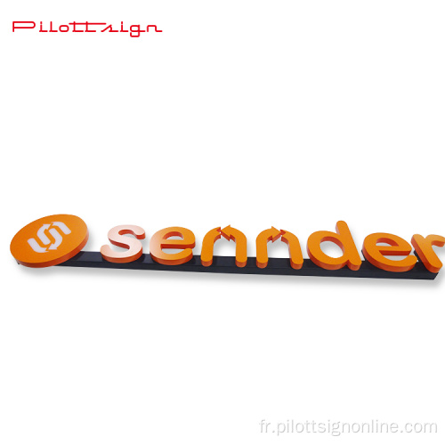 Signe de lettre 3D acrylique populaire non éclairée